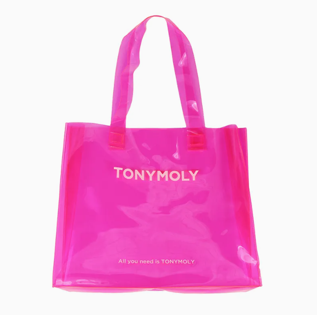 Pink PVC shopping bag